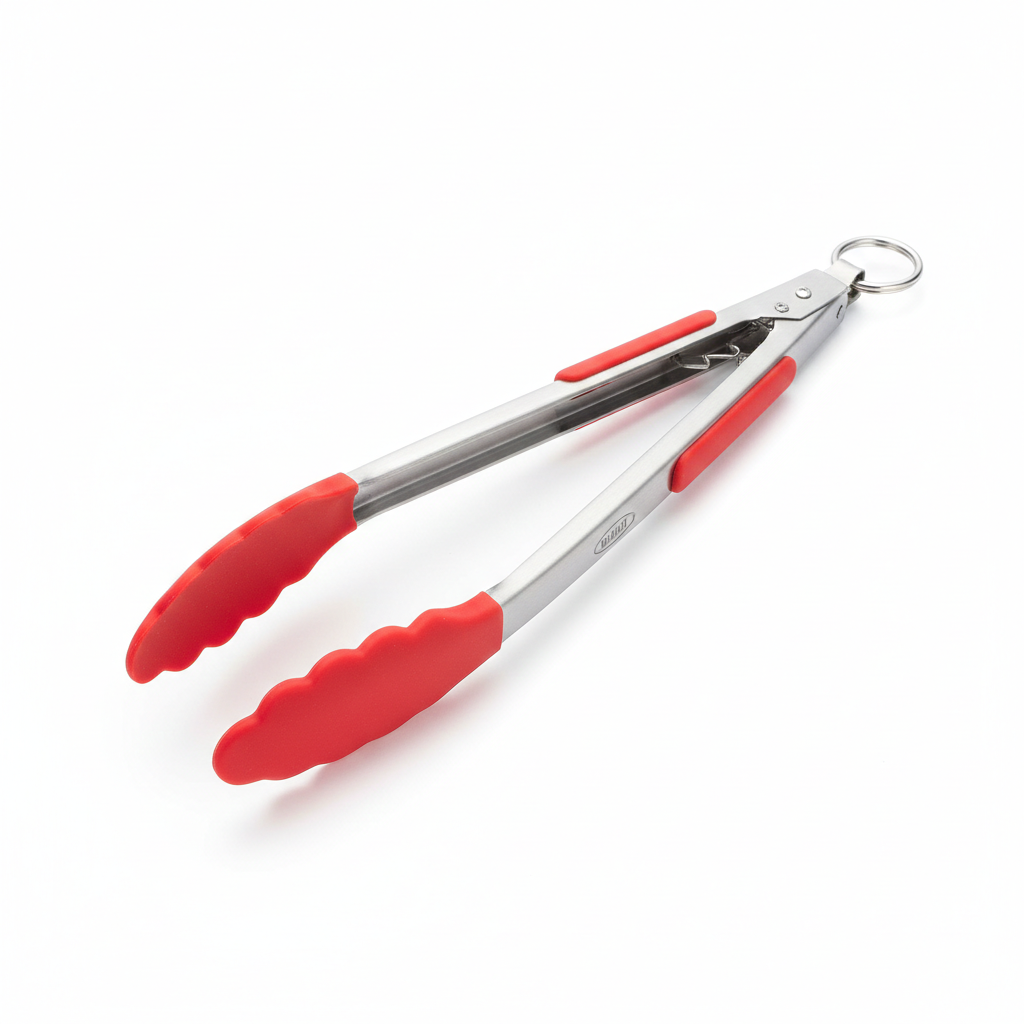 Professional Silicone Tipped Stainless Steel Kitchen Tongs