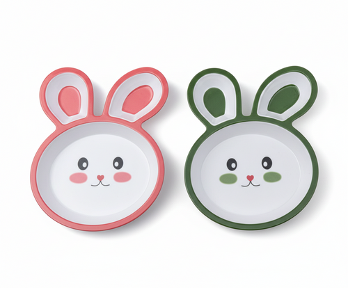 Adorable Bunny-Eared Multi-Sectional Snack Trays