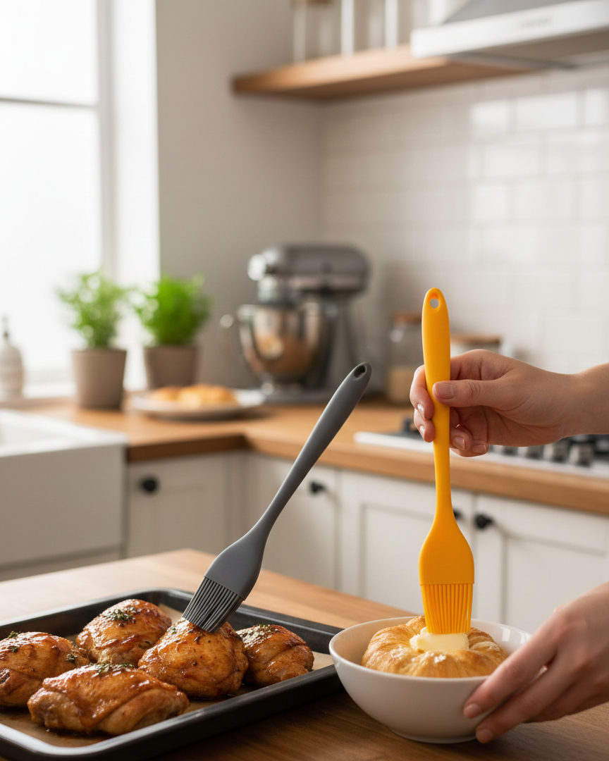 Ultimate Silicone Basting & Pastry Brush Duo 2 Pcs