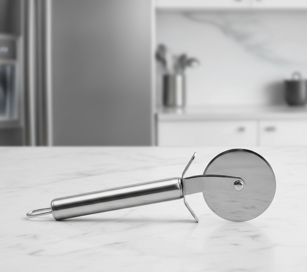 Professional Stainless Steel Single-Wheel Pizza Cutter – Sharp, Durable, & Ergonomic