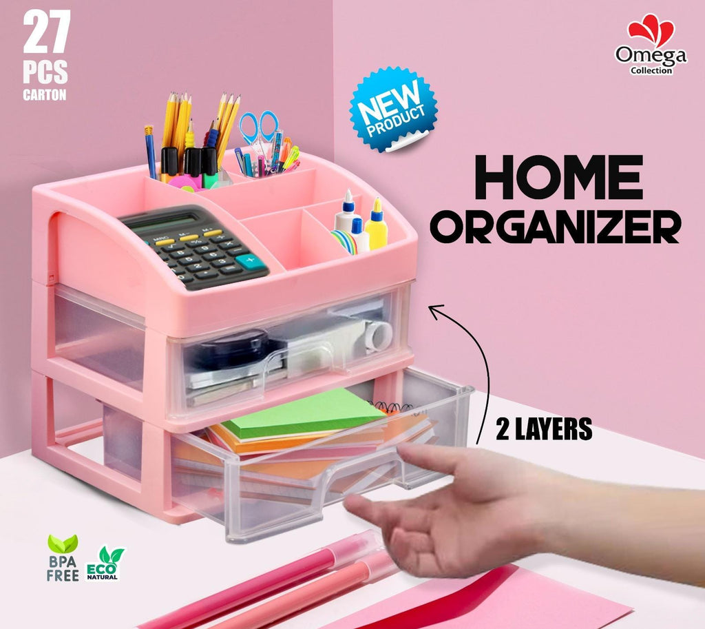 2-Tier Multi-Functional Desktop Home Organizer