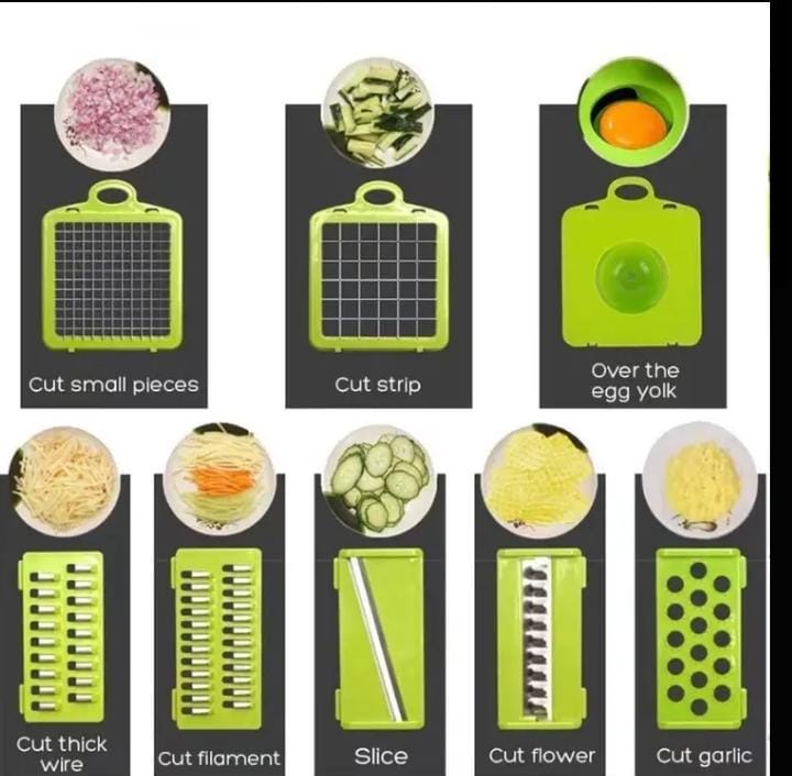 16-Piece Vegetable Chopper & Slicer Kit – All-in-One Kitchen Tool