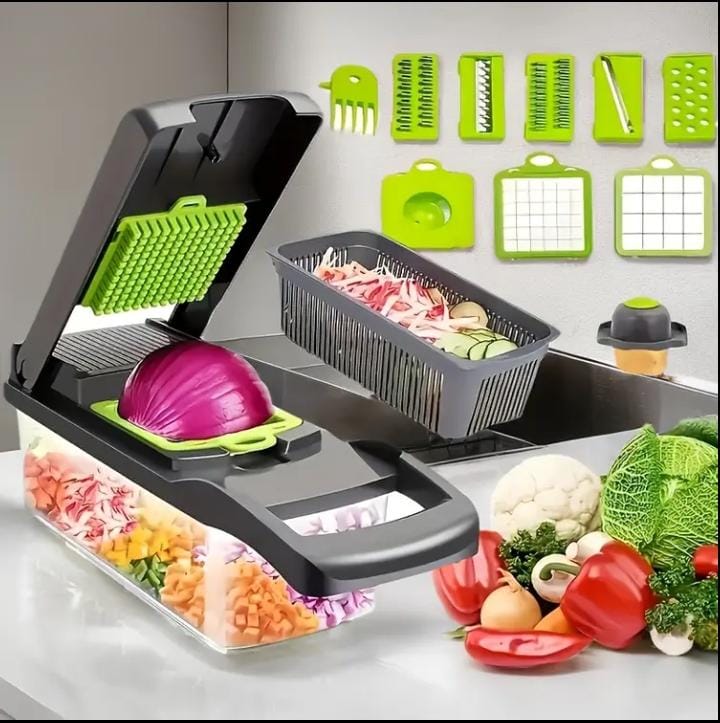 16-Piece Vegetable Chopper & Slicer Kit – All-in-One Kitchen Tool